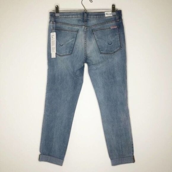 HUDSON Harkin Distressed Skinny Cropped Cuff Jeans  - Picture 6 of 9